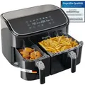 Produktbild: Sommertal - Heißluftfritteuse hf dual 900 mit Doppelkammer 9 Liter xxl Airfryer & Dörrgerät 2850W Digitales Touch Display