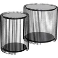 Produktbild: KARE DESIGN Beistelltisch Wire Double 87441 2er Set Glas Schwarz