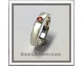 Produktbild: Edelschmiede925 Silberring Silberring 925 mit orange Zirkonia Ringgröße 54 mattiert