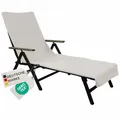 Produktbild: NYVI Frottee Schonbezug für Gartenliege NYVISpa 75x200 cm Weiß - Hygiene Liegestuhlauflage für Sonnenliegen Strandliegen - Handtuch Bezug - Oeko-TEX 100