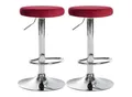 Produktbild: CLP 2er Set Barhocker Ponte Samt I Drehbarer Thekenhocker I Höhenverstellbarer Hocker I Küchenhocker mit Metallgestell