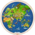 Produktbild: goki 57666 - Einlegepuzzle Weltkugel aus Holz, Holzpuzzle mit Menschen & Tieren der Erde, Lernspielzeug und Kinderpuzzle, fördert Fantasie und Motorik, 30cm x 30cm, 57er Set, ab 6 Jahre