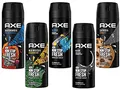Produktbild: AXE Bodyspray Deo Spray Set 5x 150ml in beliebten Duftrichtungen für besonders viel Frische und Abwechslung, ohne Aluminium, mit 48h Schutz