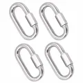 Produktbild: 4 Stück M8 Kettenglied Karabiner Edelstahl Rapid-Glied Schraubkarabiner für Z...