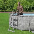Produktbild: Flowclear Poolleiter 4 Stufen 107cm Sicherheitsleiter Schwimmbadleiter Bestway