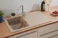 Produktbild: Küchenspüle Einbauspüle Spüle Granit Mineralite 86 x 50 Beige Respekta Boston