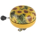 Produktbild: M-WAVE Fahrradglocke DING DONG zweiklang Fahrradklingel Sonnenblumenmuste gelbr