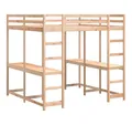 Produktbild: vidaXL Bett Hochbett mit Schreibtisch & Leiter 160x200 cm Massivholz Kiefer