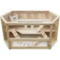 Produktbild: MyPets® Kleintierkäfig VILLA Nagerkäfig Holz Hamsterkäfig Stall Meerschweinchen Käfig