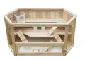 Produktbild: BruKa Kleintierkäfig VILLA Nagerkäfig Holz Hamsterkäfig Stall Meerschweinchen Käfig