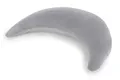 Produktbild: Theraline Plüschmond Stillkissen, Kopfkissen und Nackenkissen mit Perlen ergonomisches Kissen zum Stillen, Schlafen und Lesen, Stillmond mit Plüsch, Mondkissen waschbar bis 40°C Farbe: Silbergrau