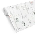 Produktbild: K&L Wall Art Mustertapete Kinder Schlafzimmer Waldtiere Natur Vliestapete Aquarell Birkenwald, Bäume Tapete weiß 0.48 m x 10.08 m