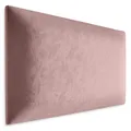 Produktbild: Muralo Samt Wandkissen Stoff Polsterpaneel Schlafzimmer Wohnzimmer Bett Wandpolster Bettkopfteil Lendekissen Modern Luxus Gepolstert Polster Paneel (Hellrosa, 60 cm x 30 cm)