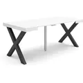 Produktbild: Ausziehbarertisch, Multifunktionaler Ausziehbarer, 180, Für 8 Gäste, Massivholz Beine, Moderner Stil, Weiß - Skraut Home