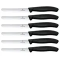 Produktbild: VICTORINOX Frühstücksmesser silber, schwarz glänzend, poliert, Klinge: 11,0 cm, 6 St.