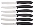 Produktbild: Victorinox Tafelmesser 6 Stück Tafelmesser Swiss Classic Schwarz, 11 cm Klinge Ergonomischer Griff, rostfreier Stahl