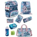 Produktbild: Scooli Ranzen-Set 9-teilig DISNEY STITCH Schulranzen-Set mit Sporttasche, Brotdose und Trinkflasche - Blau/Rosa/Lila