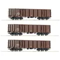 Produktbild: Roco 6600103 H0 3er-Set Offene Güterwagen der DR