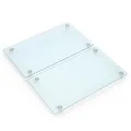 Produktbild: Zeller 2-tlg. Glasschneideplatten Set 4-Plattenkochfeld schnittfest Silikonfüße