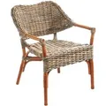 Produktbild: Kobolo Rattanstuhl Stuhl TARA aus Rattan Geflochten Natur mit Armlehnen