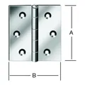 Produktbild: VORMANN Tür-Scharnier kantig B80xH80mm,gerollt verzinkt