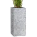 Produktbild: Pflanzwerk® Pflanzkübel TOWER Premium Blumenkübel Pflanzsäule Fiberglas mit Lotus-Effekt grau 33 cm x 70 cm x 33 cm
