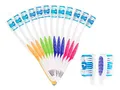 Produktbild: newgen medicals Zahnbürsten Großpackung: 12er-Pack Marken-Zahnbürsten mit Zungenreiniger, HART, 4 Farben (Zahnbürste Hand, Handzahnbürste Großpackung, Kratzer Entferner)