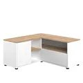 Produktbild: TemaHome TV-Schrank Ecke, 90 x 90 x 45 cm, Weiß und Eiche, 90x90x45 cm