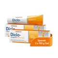 Produktbild: Diclo-ratiopharm® Schmerzgel im Sparset 2 x 150 g Gel: Schmerzstillendes, entzündungshemmendes Gel bei rheumatischen Erkrankungen, Gelenkschmerzen, Prellungen und Zerrungen. Diclofenac-Natrium.