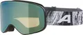 Produktbild: ALPINA Slope Q-Lite - Stylische Skibrille für Damen und Herren, Anti-Fog, effektive Luftzirkulation, Verspiegelte Scheibe, black-glacier matt/green