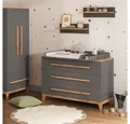 Produktbild: VitaliSpa® Wickelkommode Malia, Grau/Artisan/Artisan, 133.2 x 98 cm mit 3 Schubladen
