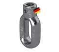 Produktbild: BAUHELD® Markisenöse Metall [Made in Germany] - Halterung für Markisen-Kurbel mit Fleischer-Haken [Oval] - Kurbel-Öse aus hochwertigem Zinkdruckguss - Bohrung 10mm - Querbohrung 4mm - Höhe 63mm