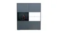 Produktbild: Vladon Highboard Milano V1 (Highboard mit 4 Tür Anthrazit matt, 2 Schubladen Weiß matt, Made in Germany), Korpus Anthrazit matt (103 x 118 x 37 cm)