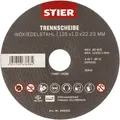 Produktbild: Trennscheibe Edelstahl 125 x 1,0 x 22,23 mm, Form gerade 10 Stk - Stier