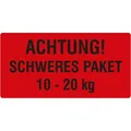 Produktbild: Böttcher-AG Hinweisetiketten Schweres Paket, 10 - 20kg, 100 x 50 mm, selbstklebend, 1.000 Stück