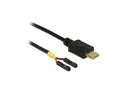 Produktbild: DeLOCK - USB-Kabel - USB-C (M) bis 2 pin USB Header (W) Separate - 50cm - Schwarz (85473)
