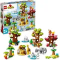 Produktbild: LEGO DUPLO Wilde Tiere der Welt, Zoo-Spielzeug mit Sound, 22 Tierfiguren, darunter Elefanten, Pandas und Löwen, Lernspielzeug aus Steinen mit Welt... - Bunt