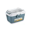 Produktbild: Stefanplast Mini Gulliver Transportbox für Kleintiere wie Hasen, Kaninchen, Hamster, Meerschweinchen usw, in blau, 40x30x24cm