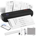 Produktbild: VEVOR mobiler Drucker tragbarer Thermodrucker Bluetooth-Tintenloser Drucker, Thermopapier im Format A4 A5 kompatibel mit iOS/Android/Laptop, 300 DPI Reisedrucker im Büro und zu Hause Schwarz