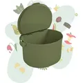 Produktbild: Skaza Daily Biomülleimer Küche 3,3 Liter - mit Deckel und Henkel - Einhändiges Öffnen - Abfalleimer aus Postconsumer-Recyceltem Kunststoff (Olive) - Grün