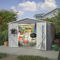 Produktbild: Metall  Gerätehaus Gartenhaus Pultdach eräteschuppen Satteldach incl. Fundament