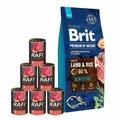 Produktbild: BRIT Premium By Nature Sensitive Lamb 15 kg + Nassfutter mit Rind 6x400 g