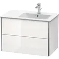 Produktbild: Duravit XSquare Waschtischunterbau wandhängend, 2 Schubkästen, Becken rechts, 810x560x478mm, XS417700707, Farbe: Betongrau Matt