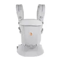 Produktbild: Ergobaby Adapt Babytrage für Neugeborene ab Geburt, 3-Positionen SoftTouch Cotton Ergonomische Babybauchtrage Rückentrage Baby-Tragetasche, Pearl Grey