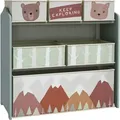 Produktbild: Kinderregal Mit 6 Herausnehmbar Aufbewahrungsboxen, Spielzeugregal, Bücherregal, Aufbewahrungsregal Kinderzimmerregal Für Kinderzimmer 63 X 30 X 66 Cm, Grün - Zonekiz