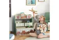 Produktbild: ZONEKIZ Kinderregal Kinder Aufbewahrungseinheiten mit 6 Stoffbehältern, Kinderspielzeug Aufbewahrungsorganiser 1-tlg., für Schlafzimmer, Kindergarten, 63 x 30 x 66cm, Grün