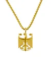 Produktbild: d'origine Deutschland Adler Kette Herren – Bundesadler Wappen mit Venezianerkette in Gold (Edelstahl)