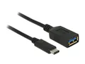 Produktbild: DeLOCK Adapterkabel USB 3.1 St C > Buchse A, 0,15m