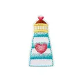 Produktbild: Mono-Quick Bügelbild Aufnäher Patch Applikation zum Aufbügeln Leuchtturm Maritim 2,0 x 4,2 cm, 04133, farbig