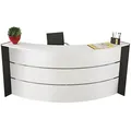 Produktbild: Kerkmann Empfangstheke BARI gebogen, weiß, anthrazit 257,5 x 122,5 x 112,0 cm